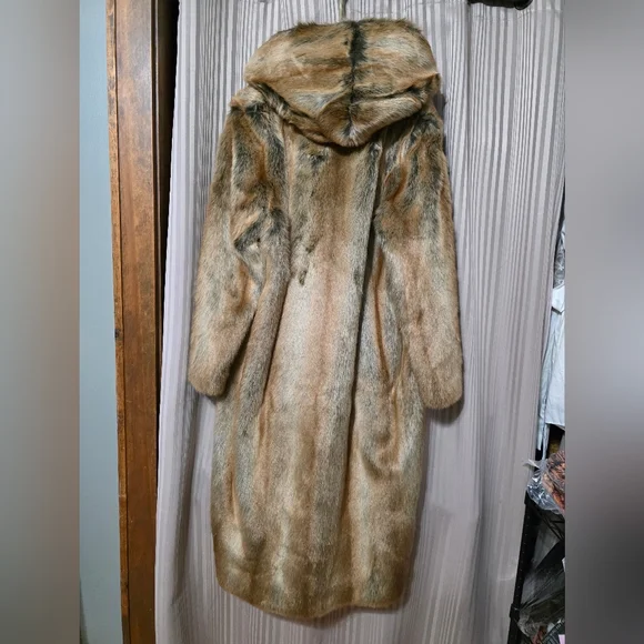 Fabulous Furs Faux Fur Coat in Rich Brown